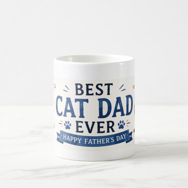 Fars dag för kattpappa kattälskare kaffemugg (Center)