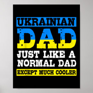 Fars dag för män Rolig ukrainsk pappa Poster