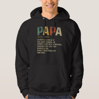 Fars dag För manar Pappa Pappa Definition Grandpa Hoodie