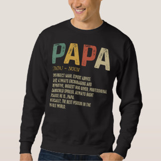 Fars dag För manar Pappa Pappa Definition Grandpa Lång Ärmad Tröja