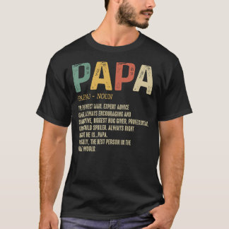 Fars dag För manar Pappa Pappa Definition Grandpa T Shirt