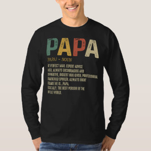 Fars dag För manar Pappa Pappa Definition Grandpa T Shirt