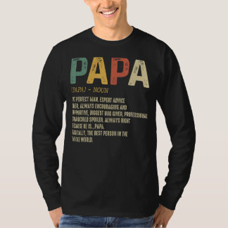 Fars dag För manar Pappa Pappa Definition Grandpa T Shirt