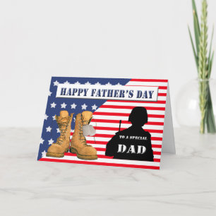 Fars dag för militär pappa kort