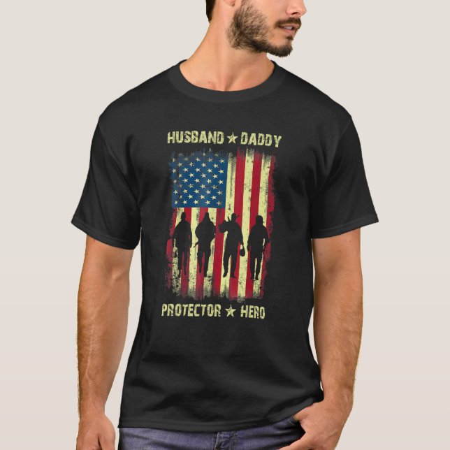 Fars dag For Pappa Make pappa Protector Hero T Shirt (Framsida)