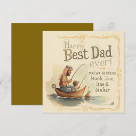 Fars dag för pappa som älskar fiske kort