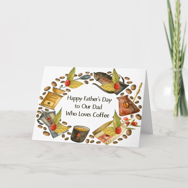 Fars dag för Pappa som Kärlek kaffe Kort (Framsida)