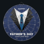 Fars dag. Formellt Kostym. Darttavla<br><div class="desc">Snyggtens utformning påminner om favoritfilmfigurer med formellt kostym på arbetsplatsen</div>