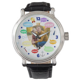 Fars dag Foto Ord Moln Bästa Pappa Far Armbandsur