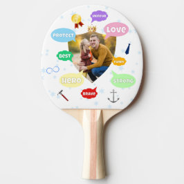 Fars dag Foto Ord moln Bästa pappa Far Pingisracket