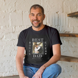 Fars dag fotobästibonus pappa någonsin stepdad t shirt