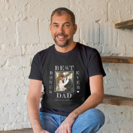 Fars dag fotobästibonus pappa någonsin stepdad t shirt