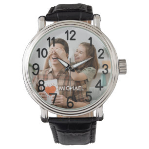 Fars dag fotobevakning av bästa Pappa någonsin-typ Armbandsur