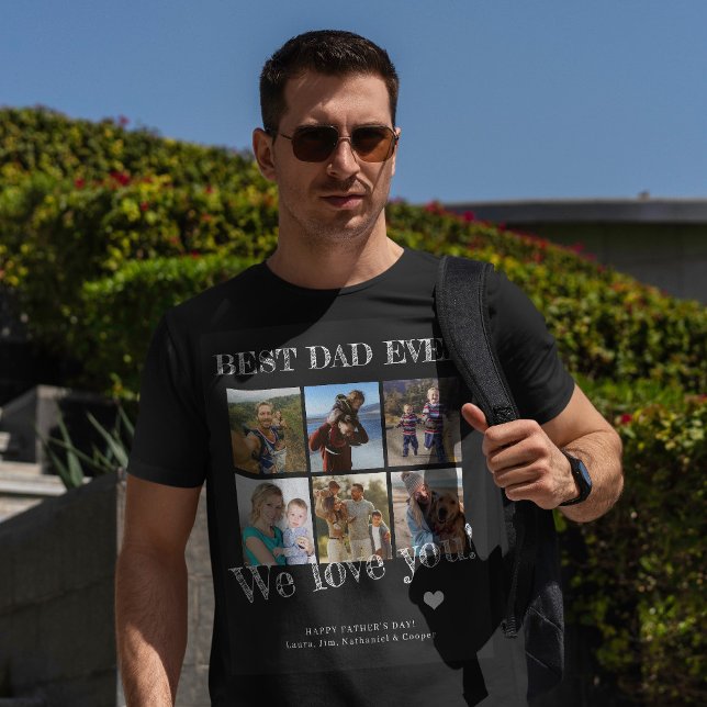 Fars dag fotokollage, bästa pappa någonsin anpassn t shirt (Skapare uppladdad)