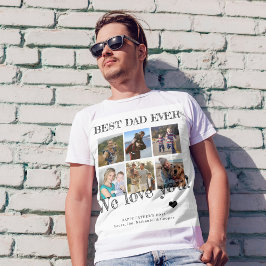 Fars dag fotokollage, bästa pappa någonsin anpassn t shirt