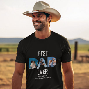 Fars dag fotokollage med bästa Pappa någonsin Anpa T Shirt