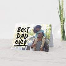 Fars dag-fotokort för bästa pappa någonsin
