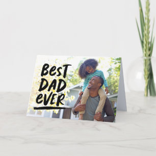 Fars dag-fotokort för bästa pappa någonsin kort