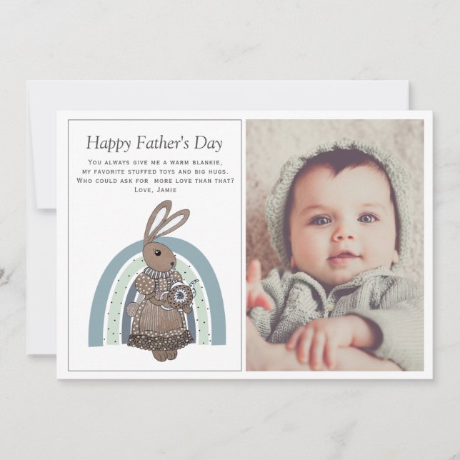 Fars dag från Baby-fotoplatta Helgdag Julkort (Framsida)