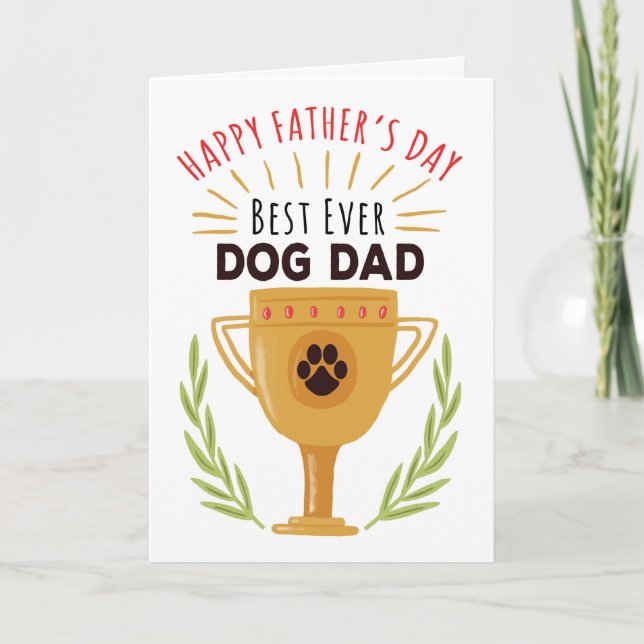 Fars dag från Hund - Bästa någonsin Hund Pappa! Kort (Framsida)