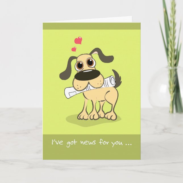 Fars dag från Hund Cute Greeting Card Kort (Framsida)