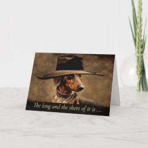 Fars dag från hund Söt dachshund hatt Kort