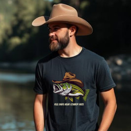 Fars dag Funny Fish med en Cowboy Hat T Shirt