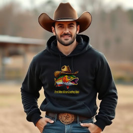 Fars dag Funny Fish Wear a Cowboy Hat T Shirt