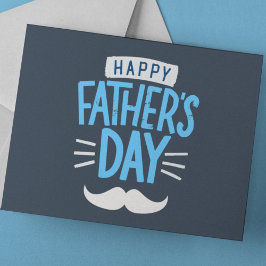 Fars dag Funny Mustache Helg Vykort