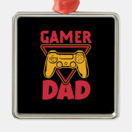 Fars dag Gamer Pappa Julgransprydnad Metall