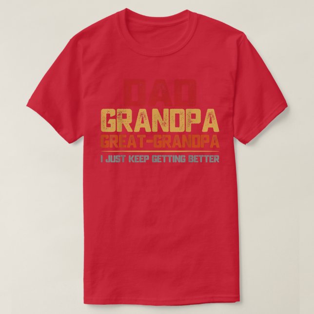 Fars dag-gåva från Barnbarn Pappa morfar Underbar T Shirt (Design framsida)