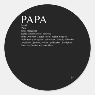 fars dag-gåva från Pappa Runt Klistermärke