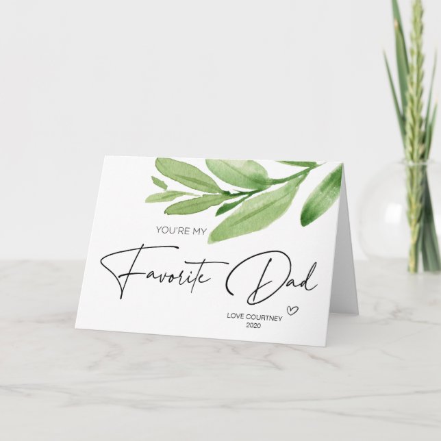 Fars dag-gåva till Pappa från dotter och son Kort (Framsida)