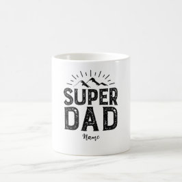 Fars dag-gåva, Toppen, pappa, anpassat namn Kaffemugg