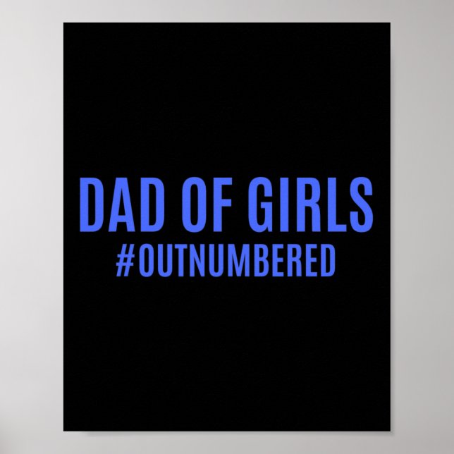 Fars dag-gåvor från barnhustru Pappa vid flickorna Poster (Framsidan)