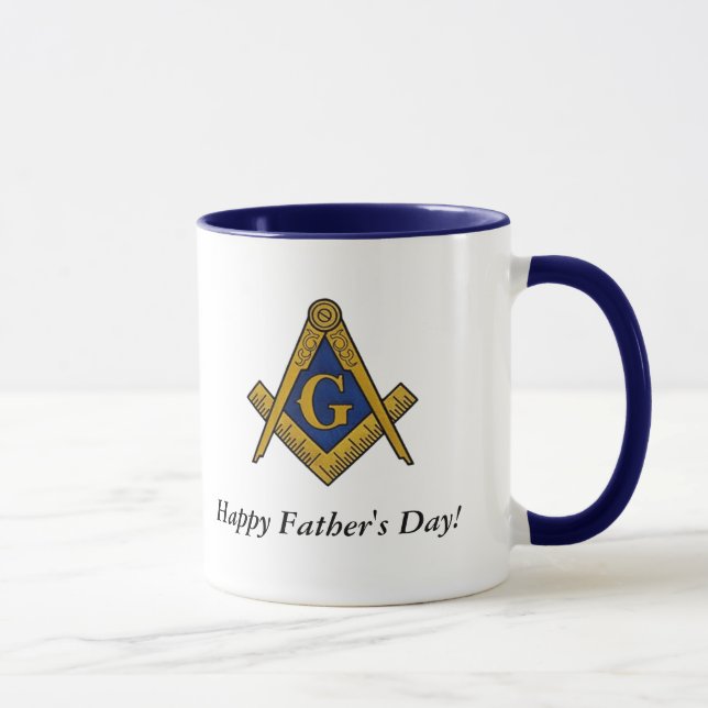 Fars dag ger Masonic Freemason Compass Mugg (Höger)