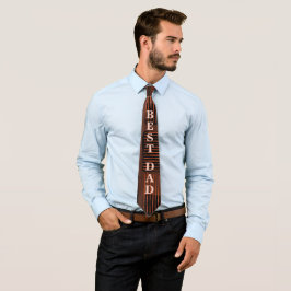 Fars dag Gift Best Pappa Necktie Rustic Slips