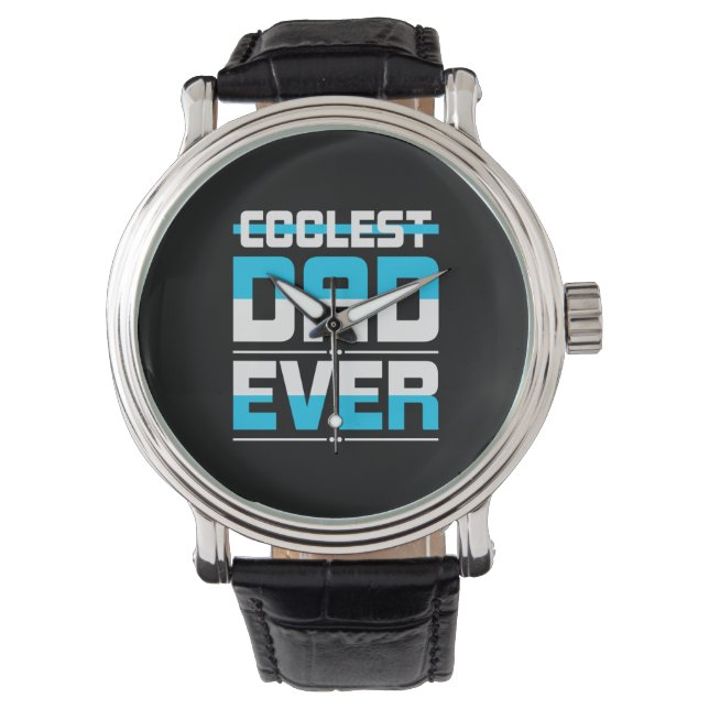 Fars dag Gift | Coolest Pappa någonsin Armbandsur (Framsida)