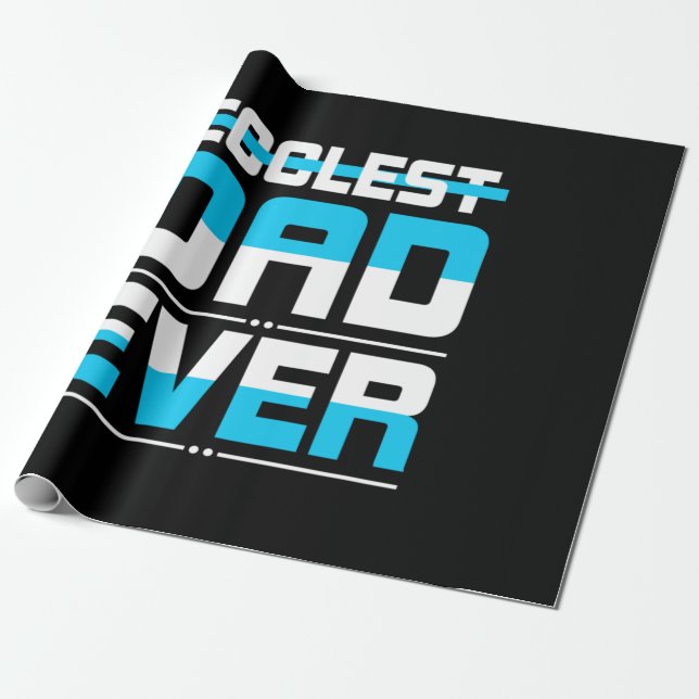 Fars dag Gift | Coolest Pappa någonsin Presentpapper (Utrullad)