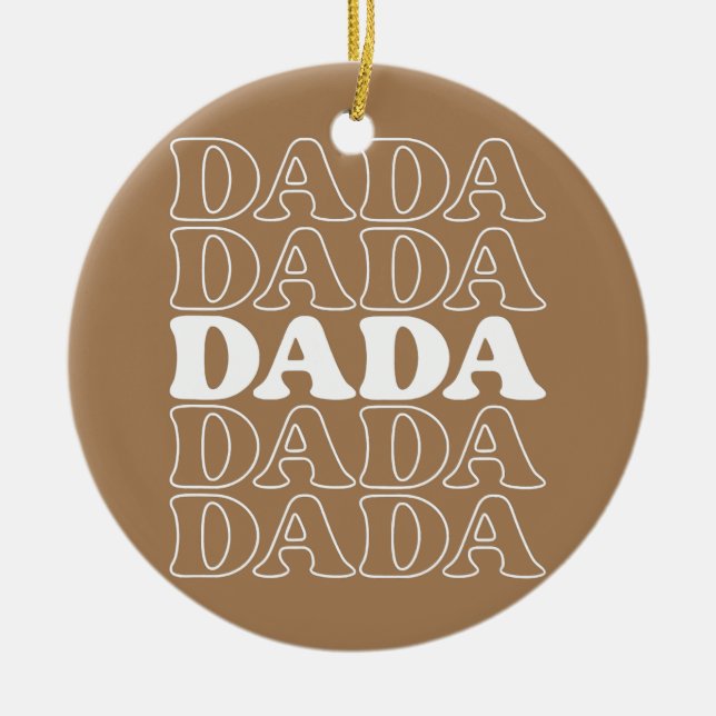 Fars dag Gift Dada Gift Pappa Dada Julgransprydnad Keramik (Framsidan)