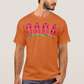 Fars dag Gift Dada Watermelon Funny Summer T-S T Shirt