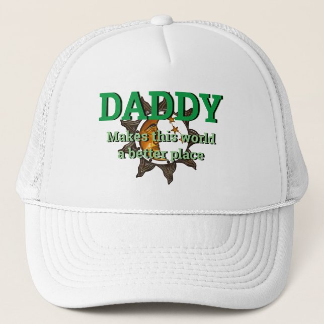 Fars dag GIft DADDY GÖR DENNA VÄRLD BÄTTRE Keps (Framsida)