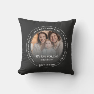 Fars dag Gift-familjen Foto Best Pappa Kudde