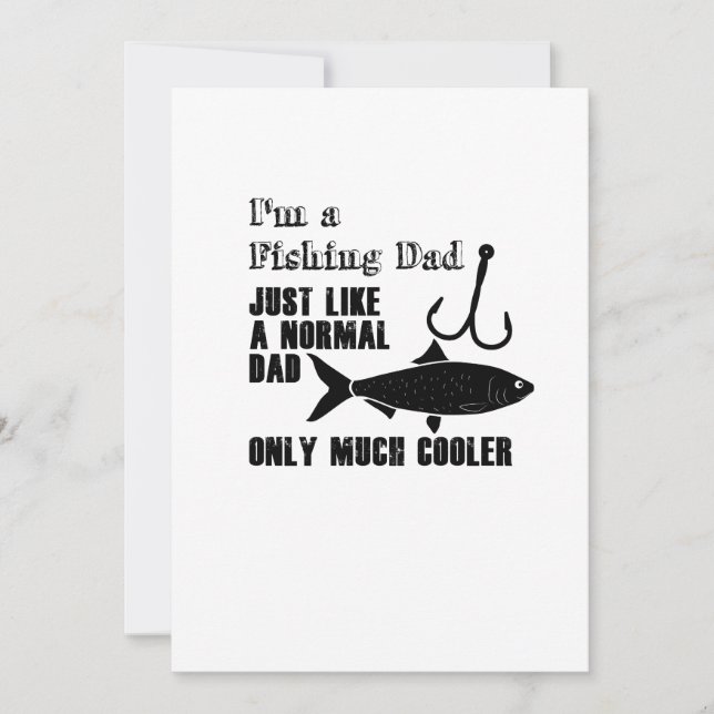 Fars dag Gift for Fisherman Coola Fishing Pappa Kort (Framsida)