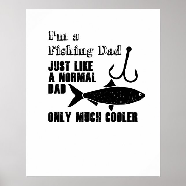 Fars dag Gift for Fisherman Coola Fishing Pappa Poster (Framsidan)