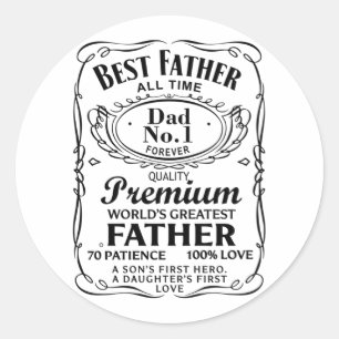 Fars dag Gift for Pappa Birthday Far pappa Runt Klistermärke