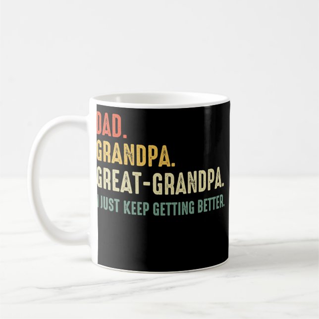 Fars dag Gift från Barnbarn Pappa Grandpa Underbar Kaffemugg (Vänster)