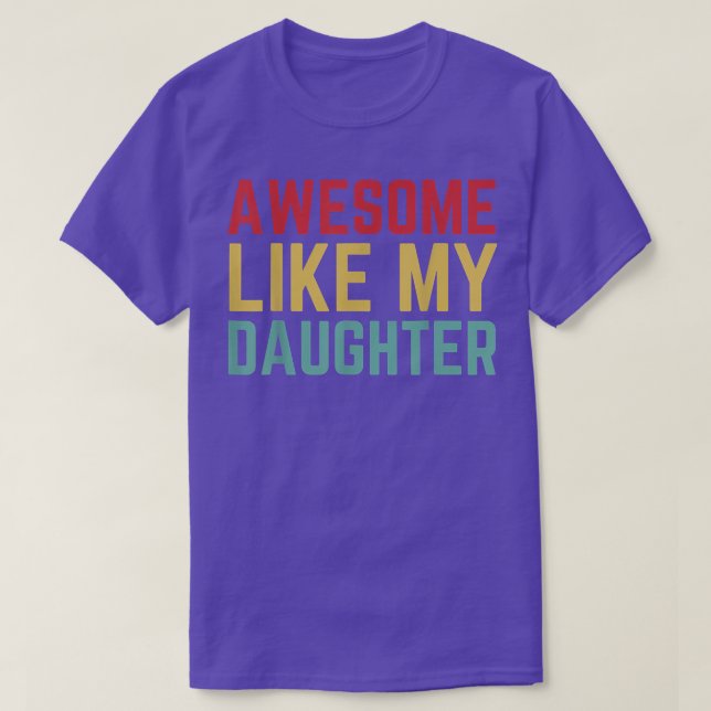 Fars dag Gift från dotterfru Fantastisk som M T Shirt (Design framsida)