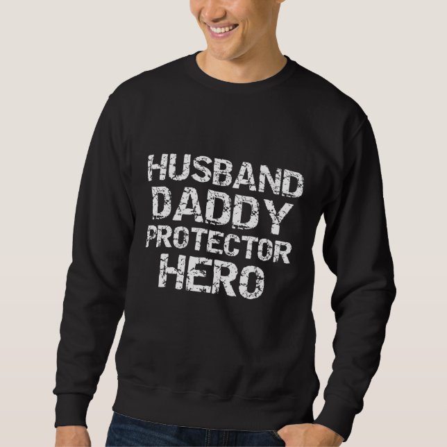 Fars dag Gift från Make pappa Protecto Lång Ärmad Tröja (Framsida)