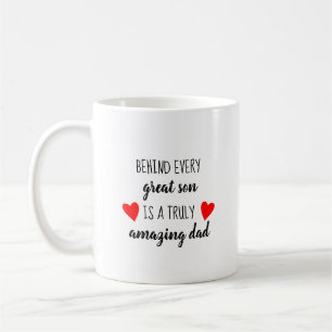 Fars dag Gift från Son Kärlek Pappa Pappa Quote Kaffemugg
